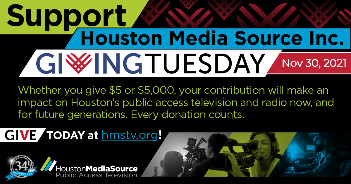 Support Houston Media Source this Giving Tuesday! Click the banner to donate!
